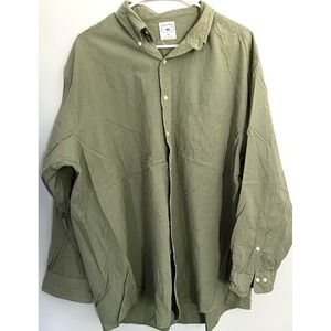 Brooks Brothers‎ Shirt Mens XL Green Plaid Button Down All Cotton Jamaica Casual
